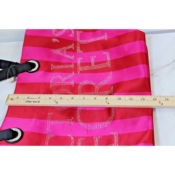 Victoria Secret Bling Lettering Large Pink Tote Bag New with Tag - Picture 8 of 11